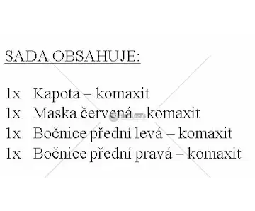 Sada kapotáže komaxit bez blatníků | 6911-5300-K