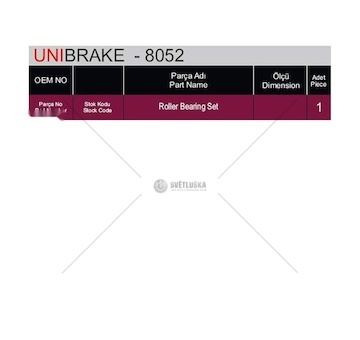 Sada na opravu brzdového třmenu SAF UNIBRAKE UNB8052