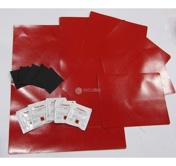 Sada na opravu plachty červená HPLAST/CZE/SET