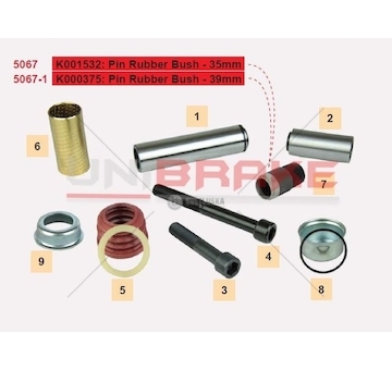 Sada na opravu třmenu brzdy KNORR SB7 UNIBRAKE UNB5067