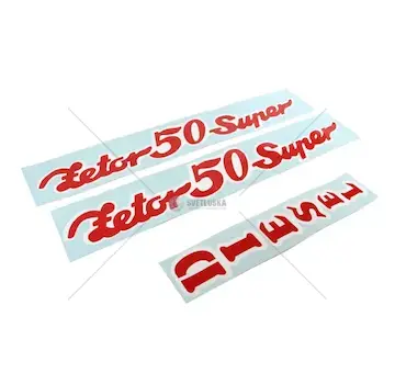 Sada nápisů pro zetor s50 červený | S105.0002