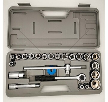 Sada nářadí 25ks nářadí 8-32mm s ráčnou 1/2
