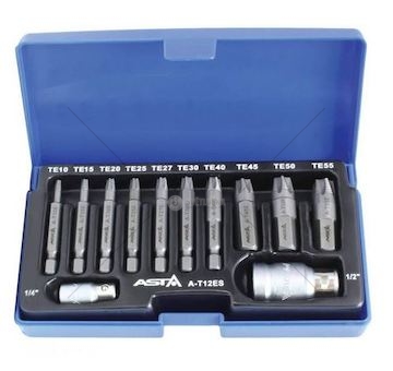 Sada nářadí bitů TORX pro nástavec 1/4