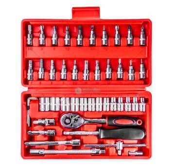 Sada nástrčných nářadí v kufříku 46ks AMiO-03136