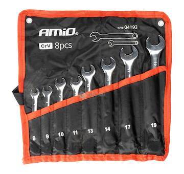 Sada očkoplochých klíčů 8-19 mm 8 ks. AMiO-04193