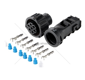 Sada opravárenská 7 pól. zástrčky d10 mm se svorkou 180° scania p,g,r,t/ l,p,g,r,s/ f,k,n  0771480_A