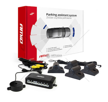 Sada parkovacího senzoru pod kameru a LCD displej černá TRUCK 19mm AMIO-04073