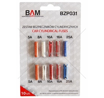 Sada pojistek 5-25A 10ks