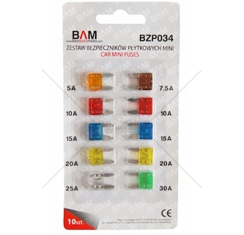 Sada pojistek 5-30A MINI 10ks