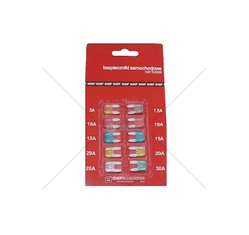 Sada pojistek plochých pojistek 5-30A 10ks mini