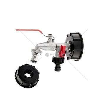 Sada pro IBC kontejner, redukce vnitřní závit S60×6 a zahradní ventil , vstup 1/2