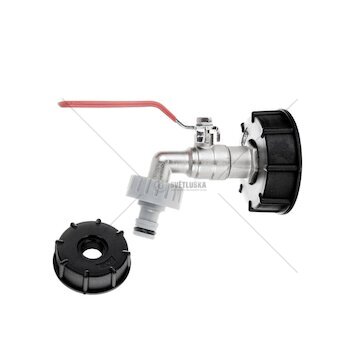 Sada pro IBC kontejner, redukce vnitřní závit S60×6 a zahradní ventil , vstup 3/4