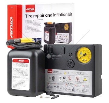 Sada pro opravu a huštění pneumatik 19mm 12V AMIO-04929