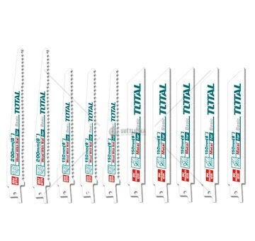 Sada řezacích plátků, 10ks, BiMetal TOTAL