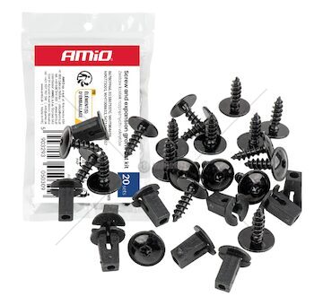 Sada rozpěrných matic a šroubů ⌀ 12/4 mm, 20 ks AMIO-05030