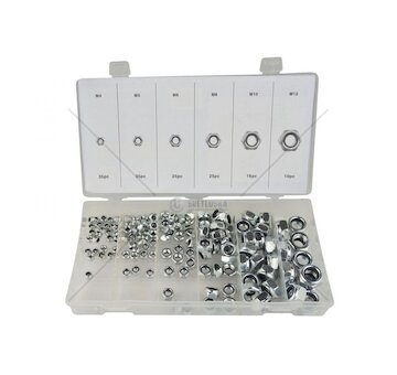 Sada samosvorných matic s nylonovým těsněním 146ks GEKO