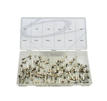 Sada skleněných pojistek 120ks GEKO