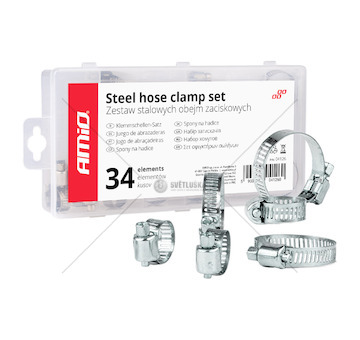 Sada šroubových svorek ocelových 34ks AMiO-04126