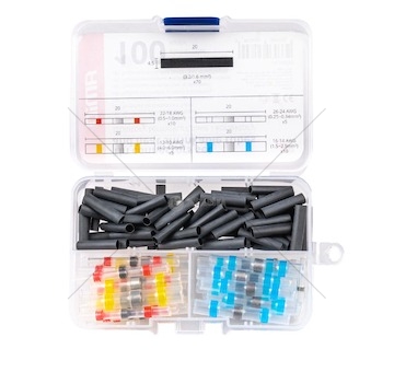 Sada teplem smrštitelných izolátorů a konektorů 100 ks