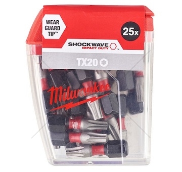 Sada torxních šroubovacích bitů shockwave™ cd tx20/25mm - 25 ks 4932430875_A
