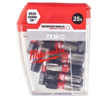 Sada torxních šroubovacích bitů shockwave™ cd tx30/25mm - 25 ks 4932430886_A