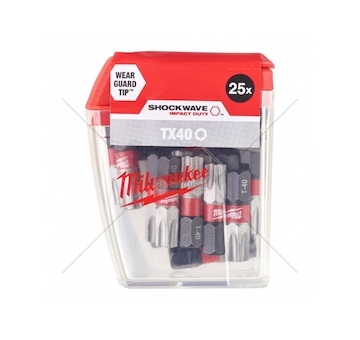 Sada torxních šroubovacích bitů shockwave™ cd tx40/25mm - 25 ks 4932430889_A
