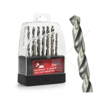 Sada univerzálních vrtáků na železo 1,5-6,5mm, 13ks CATA