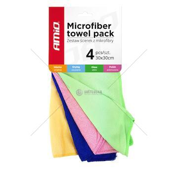 Sada utěrek z mikrovlákna 4ks AMiO-01983