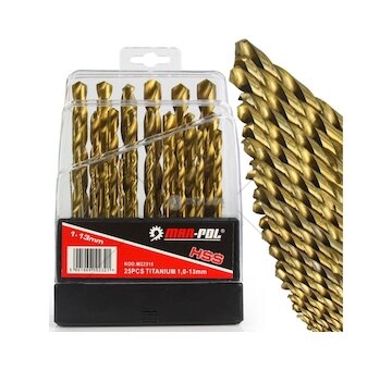 Sada vrtáků na železo HSS TITAN 1,5-13mm 29ks MAR-POL