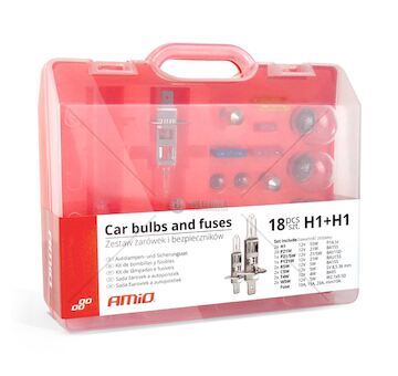 Sada žárovek 18ks (2xH1) AMIO-01495