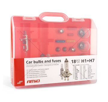 Sada žárovek 18ks (H1 + H7) AMIO-01498