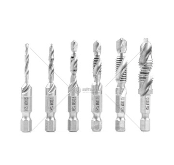 Sada závitových vrtáků 6ks