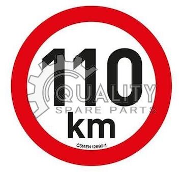 Samolepka omezená rychlost 110km/h