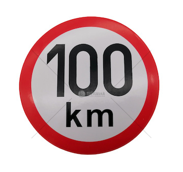 Samolepka rychlosti 100 km průměr 150mm