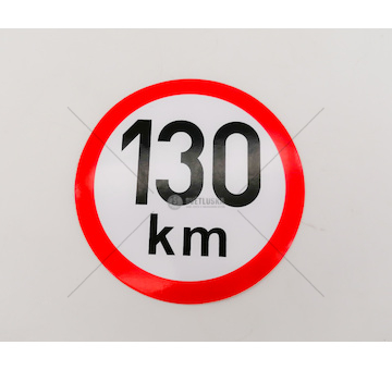 Samolepka rychlosti 130km průměr 15cm