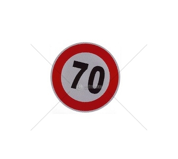 Samolepka rychlosti 70km průměr 20cm reflexní