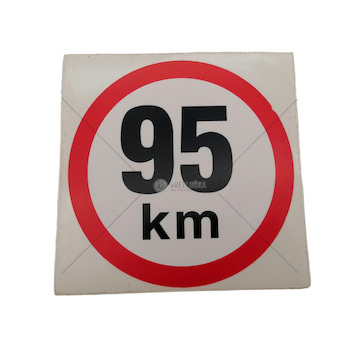 Samolepka rychlosti 95 km průměr 150mm