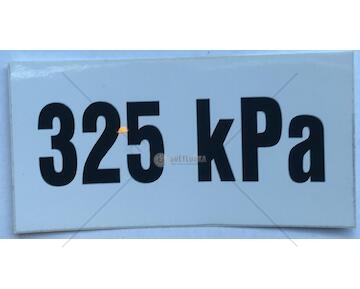 Samolepka tlaku pneu 325kPa Multicar