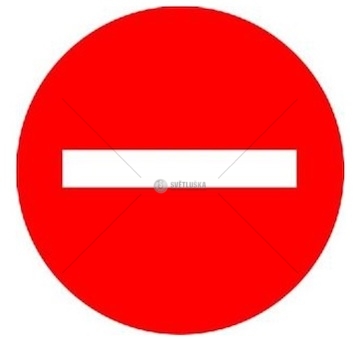 Samolepka zákaz vjezdu 160mm
