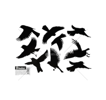 Samolepky na ochranu ptáků před nárazy do skla, malé, sada 10 listů x 9 ks samolepek SCARE