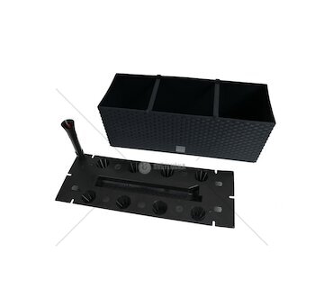 Samozavlažovací truhlík ratanový 17 l, antracit - RATO CASESE