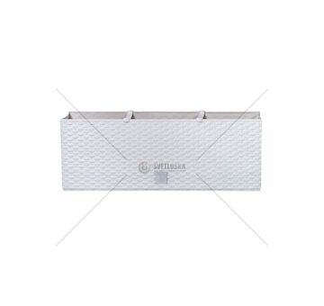 Samozavlažovací truhlík ratanový 30 l - RATO CASE (Barva: Bílá)