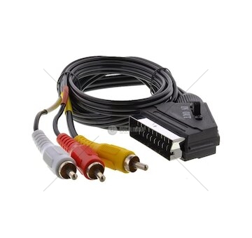 SAV 163-015 Kabel propojovací SCART s přepínačem-3xCinch/RCA konektor SENCOR