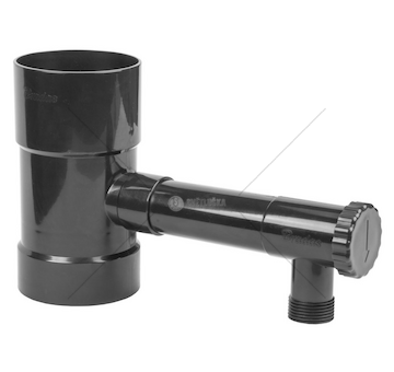 Sběrač dešťové vody s ventilem 100mm, antracit