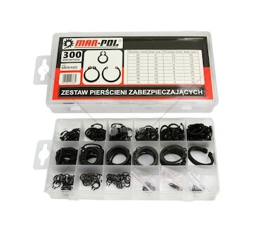 Segerový pojistný kroužek, sada 300 ks MAR-POL