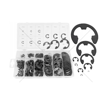 Segrovky pojistné kroužky třmenové E-klip sada 300ks