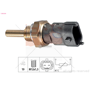 Senzor teploty vody fiat ducato 06> 2.2 jtd 1.830.264