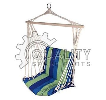 Síť houpací k sezení modro-zelená