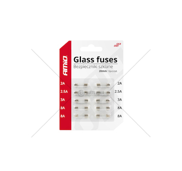 Skleněné pojistky mini (20mm) 10 ks