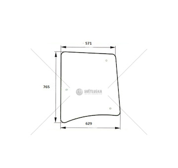 Sklo bočního okna levé kouřové 53369045